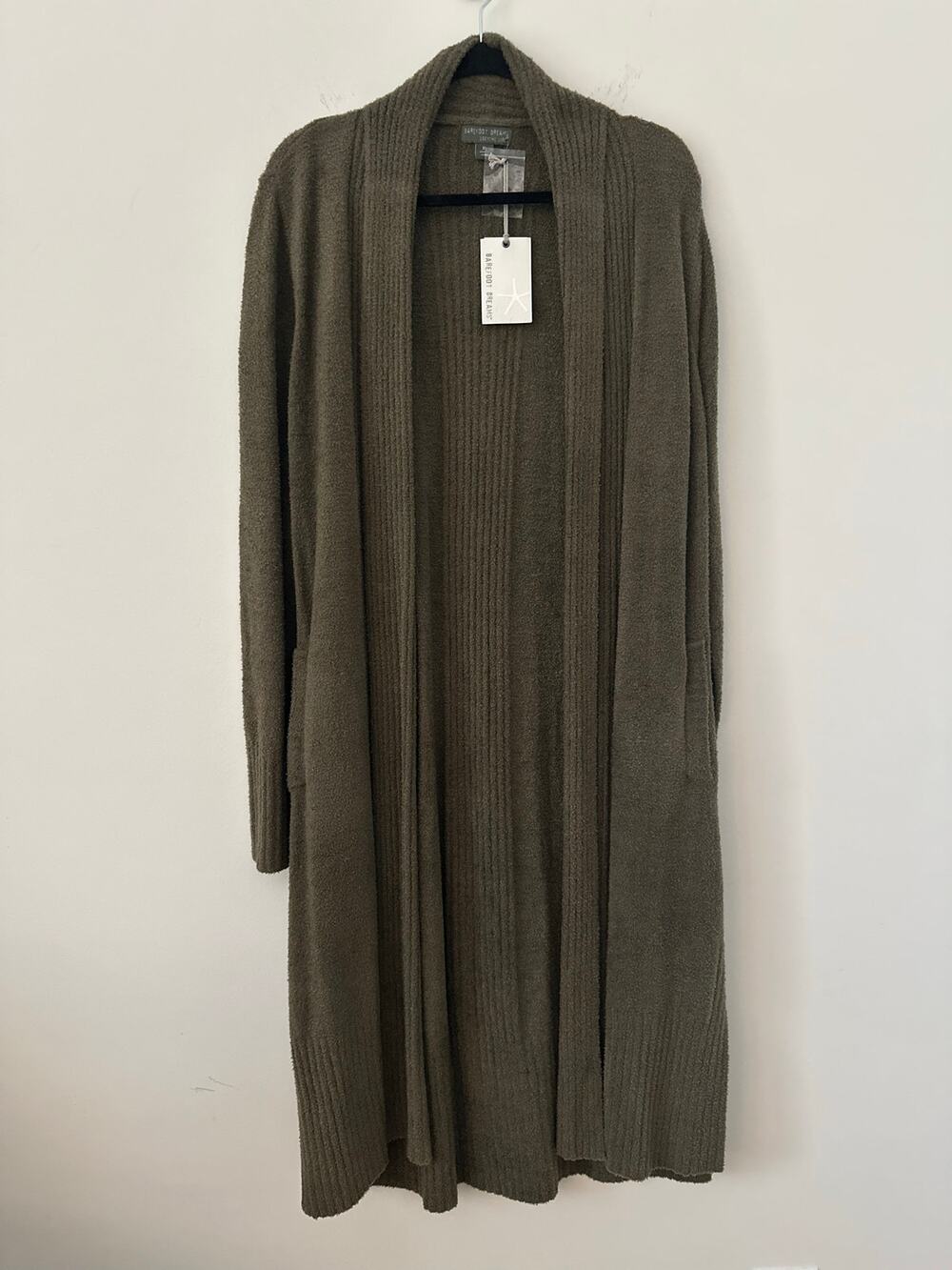 Barefoot Dreams CozyChic Ultra Lite Catalina Cardigan Women's XL Olive Green NWT
